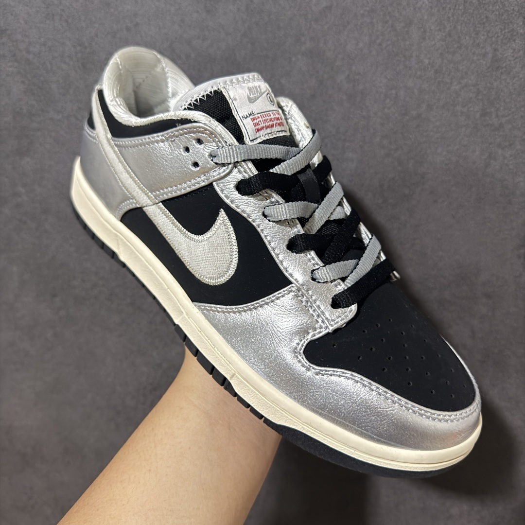 图片[3]-【公司级】Nike SB Dunk Low 黑银 低帮休闲板鞋 独家版型蒸餾加工帶來的是更好的视觉和脚感体验大厂纯原品质出货 清洁度 电绣工艺 皮料切割干净无任何毛边 细节完美 货号：IM4413-001 尺码：36-46-选品中心