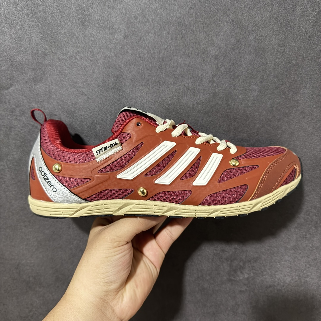 【公司级】Adidas Adizero PR Sftm HP3522 联名款 阿迪低帮休闲生活鞋 薄底鞋 adidas originals × SONG FOR THE MUTE Adizero PR SFTM-006 舒适百搭 织物 跑步鞋 男女同款 红米  尺码：36 36.5 37 38 38.5 39 40 40.5 41 42 42.5 43 44 44.5 45-选品中心