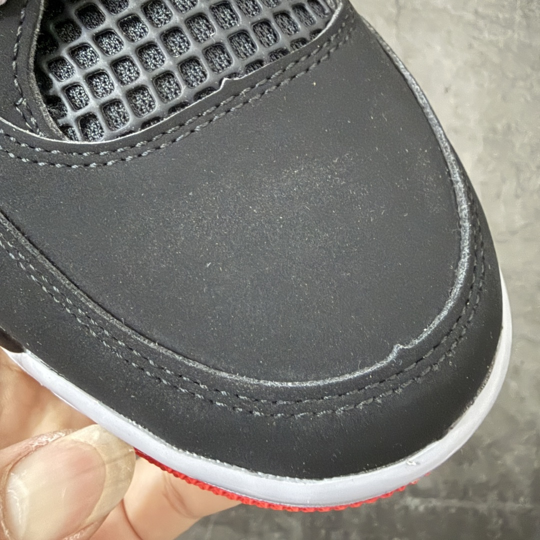图片[5]-【原厂版】Jordan Air Jordan 4 Retro 2026复刻黑红 舒适贴合 支撑 复古篮球鞋 男款IX8180-001 全新升级改良 原鞋原楦原纸板同源开发 完美呈现乔4的版型 内侧正确双色网格 还原细节 原厂皮料 正确气垫颜色 正确网格工艺 正确拉帮工艺 全鞋原装材料制作 原档案原模具打造 支持全方位与正品对比 尺码：40-47.5-选品中心