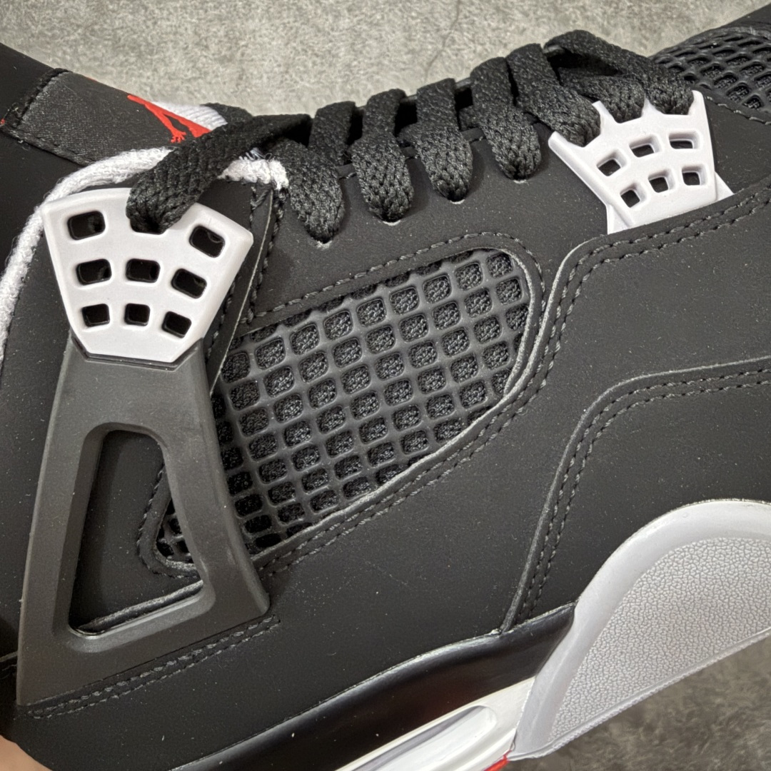 图片[4]-【原厂版】Jordan Air Jordan 4 Retro 2026复刻黑红 舒适贴合 支撑 复古篮球鞋 男款IX8180-001 全新升级改良 原鞋原楦原纸板同源开发 完美呈现乔4的版型 内侧正确双色网格 还原细节 原厂皮料 正确气垫颜色 正确网格工艺 正确拉帮工艺 全鞋原装材料制作 原档案原模具打造 支持全方位与正品对比 尺码：40-47.5-选品中心