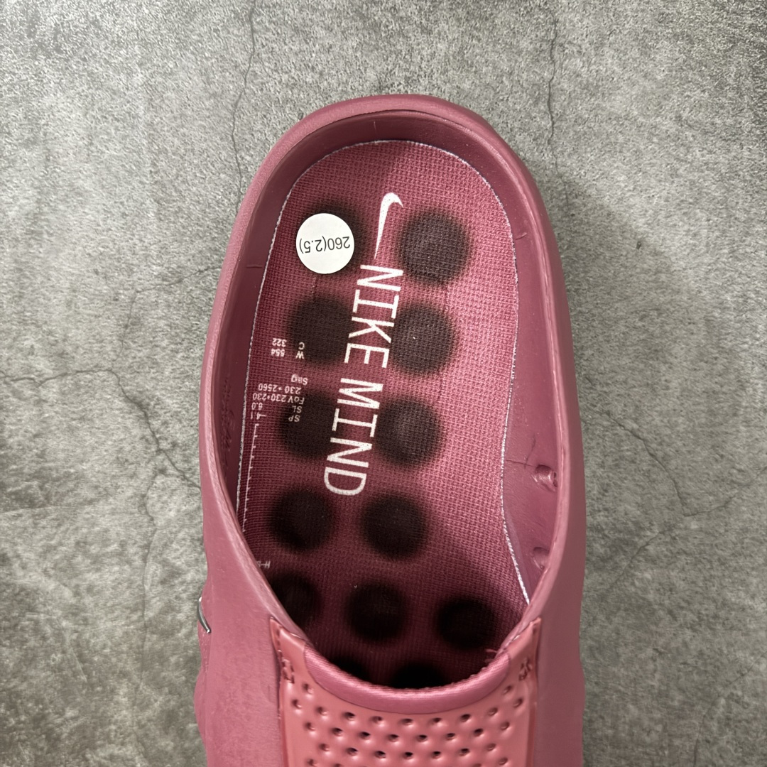 图片[8]-【XP纯原】Nike Mind 001 神经科学足底按摩包头拖鞋 棕红色 HQ4309-601 同源ZP原材 匠心打造 🔹原厂MD一体发泡大底：全套原模开版，渐变雾面哑光喷漆，柔软回弹和ZP完全一致。 🔹22颗独立PEBAX泡棉按摩底：黑科技活塞式按摩脚感，踩下去的Q弹感和ZP无差。 🔹正确组合大底：鞋头前后跟橡胶贴片，耐磨防滑，细节还原到每一处。 🔹高还原细节：TPU电镀银Swoosh、针织透气鞋舌、高弹原鞋垫，清洁度拉满。 尺码：36 36.5 37.5 38 38.5 39 40 40.5 41 42 42.5 43 44 44.5 45 46 47.5 48.5 49.5 50.5 ⚠️尺码提示：偏小一码，建议拍大一码，脚感更舒适。-选品中心