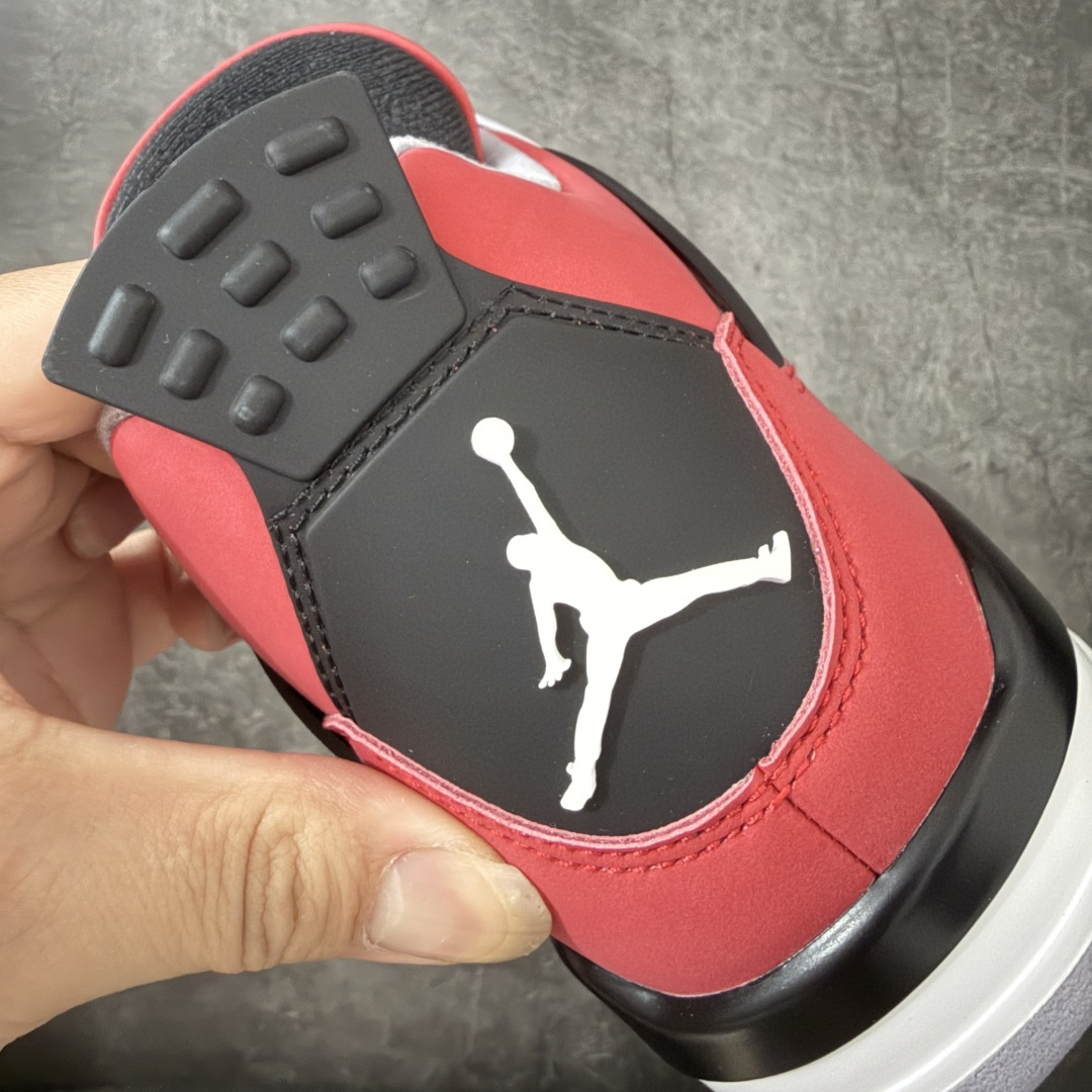 图片[2]-【原厂版】 Air Jordan AJ4 Retro 2025复刻公牛红黑 FQ8138-600 全新升级改良 原鞋原楦原纸板同源开发 完美呈现乔4的版型 内侧正确双色网格 还原细节 原厂皮料 正确气垫颜色 正确网格工艺 正确拉帮工艺 全鞋原装材料制作 原档案原模具打造 支持全方位与正品对比 尺码：40-47.5-选品中心