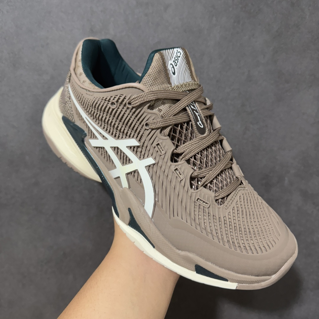 图片[3]-【公司级】Asics Court FF 3 亚瑟士 耐磨透气 低帮专业网球鞋 适用于所有球场的网球鞋 主要是硬地球场 追求日常练习的耐用性和反射性运动的支持 树脂加工的网眼材料的鞋面结构为脚的运动提供了耐用性和可跟随性 中底采用FLYTE FOAM 既轻巧又缓震 外底通过增加地平面的宽度来增强横向稳定性 货号：1041A370-020 尺码：36 37 37.5 38 39 39.5 40.5 41.5 42 42.5 43.5 44 45 46 47-选品中心