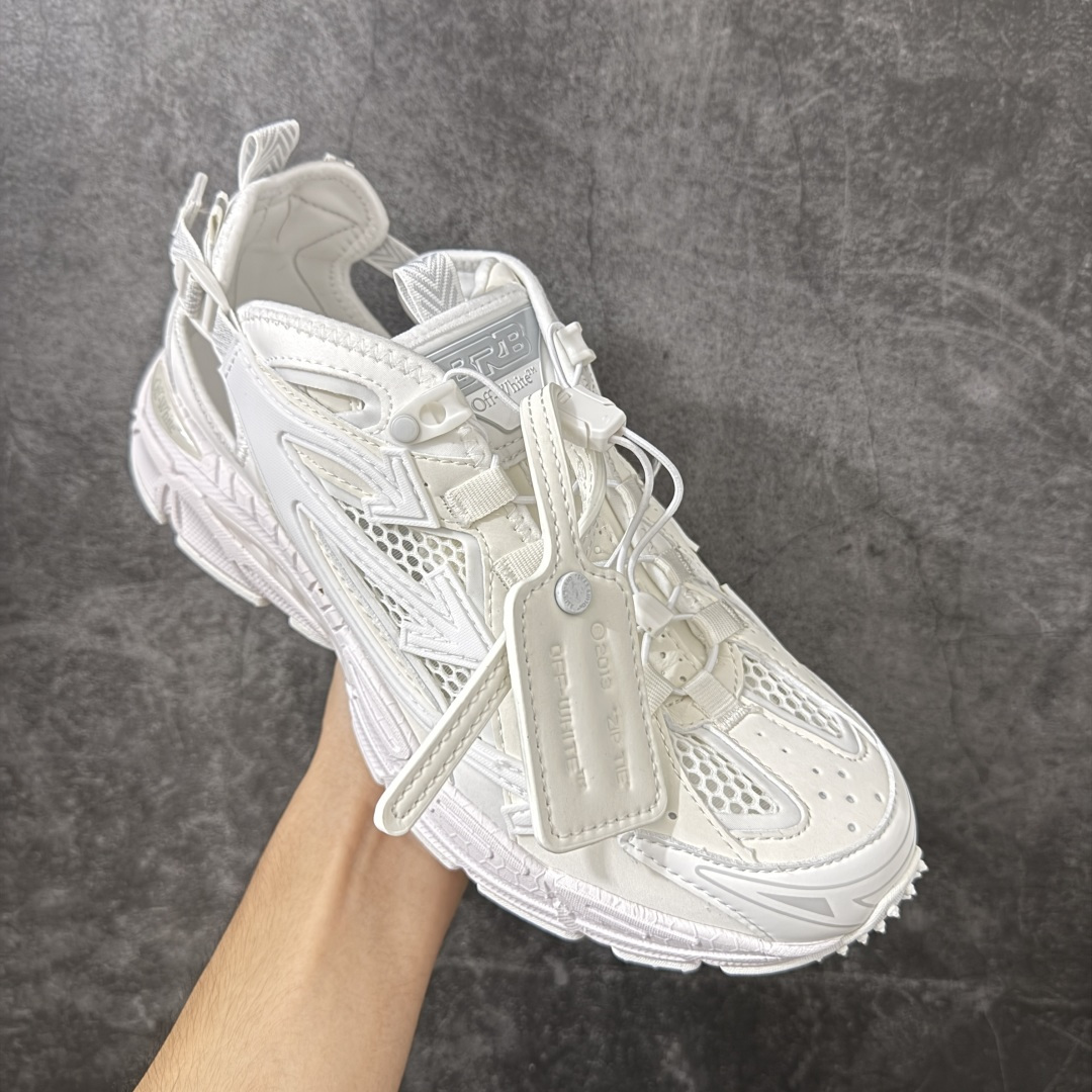 图片[3]-【OK纯原版本】OFF-WHITE OW运动鞋 春夏走秀款球鞋 所有配件均通过定做出产正品裁片 原版比例大箭头定制网眼布双拼牛皮进口机器针车 数控针距精准做工不输大牌里层为高密度透气网眼布/垫脚羊皮私模重工抓地橡胶底 后跟坡度最贴切原版鞋型脱模 厚底约4CM 原盒包装配 TPU大底 尺码：35-46-选品中心