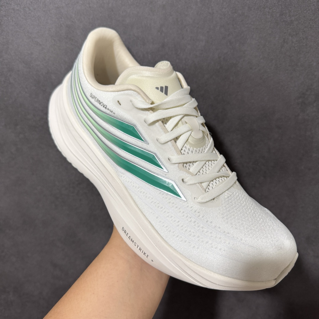 图片[3]-【公司级】ADIDAS SUPERNOVA RISE 4M 防滑耐磨舒适跑步鞋 采用Dreamstrike+中底，力求为触地添舒适。搭配实穿Adiwear外底，助你扎实踩地、从容迈步。• 常规版型• 系带设计• 三明治网眼鞋面• Support Rods系统• Dreamstrike+中底• Adiwear外底。 货号：LB0185 尺码：40-45-选品中心