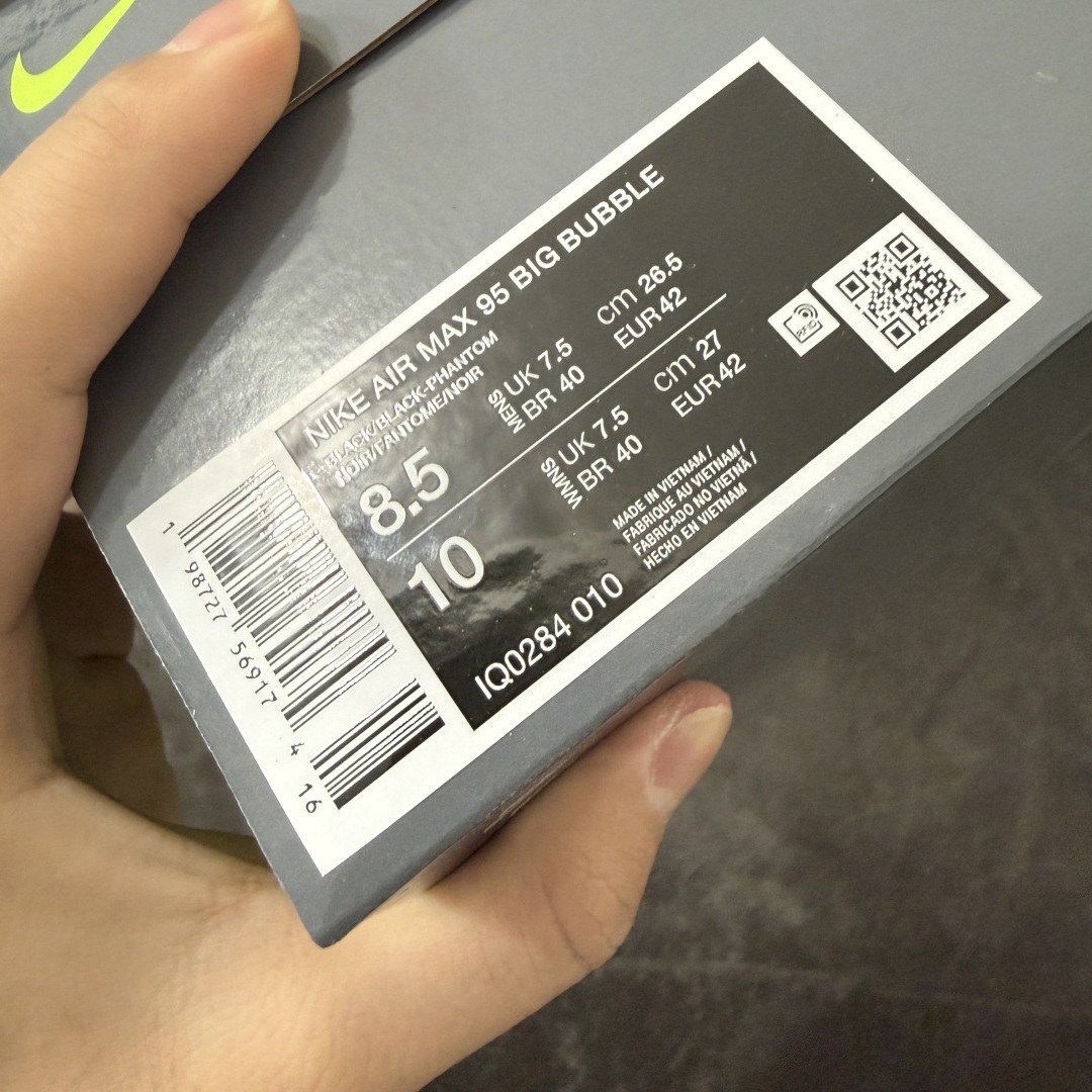 图片[9]-【KZ2.0版本】Nike Air Max 95 白黑 巴黎限定 城市限定 IQ0284-010 外贸顶级专供 区别先行版 全部配色原鞋原尺码开发生产 极致还原 全部原厂材料一比一打造 一眼ZP既视感 欢迎对比市场版本 尺码：40 40.5 41 42 42.5 43 44 44.5 45 46 46.5 47.5 48 48.5-选品中心