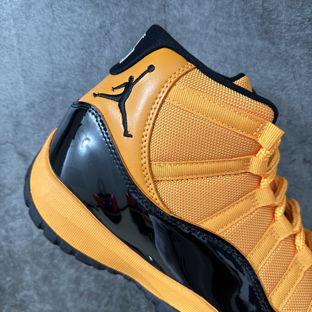图片[7]-【外贸版】Air Jordan 11 Retro AJ11 乔11橘黄色 黑橙 CT8012-700   原楦原档案数据开模打造 原厂中底拉帮钢印 原厂漆皮 防冻不开裂 头层皮料 原装鞋撑 水晶大底正确色度色泽 原楦原数据刺绣 原厂车缝走线及对位 毫厘不差 飞人logo采用原数据电脑刺绣 原装正品碳纤维真实碳板 增强抗扭 原内标 原盒标 正确官方原盒 原厂防氧化水晶外底 原厂配套厂全掌solo气垫 尺码：40 40.5 41 42 42.5 43 44 44.5 45 46 47.5 48.5-选品中心