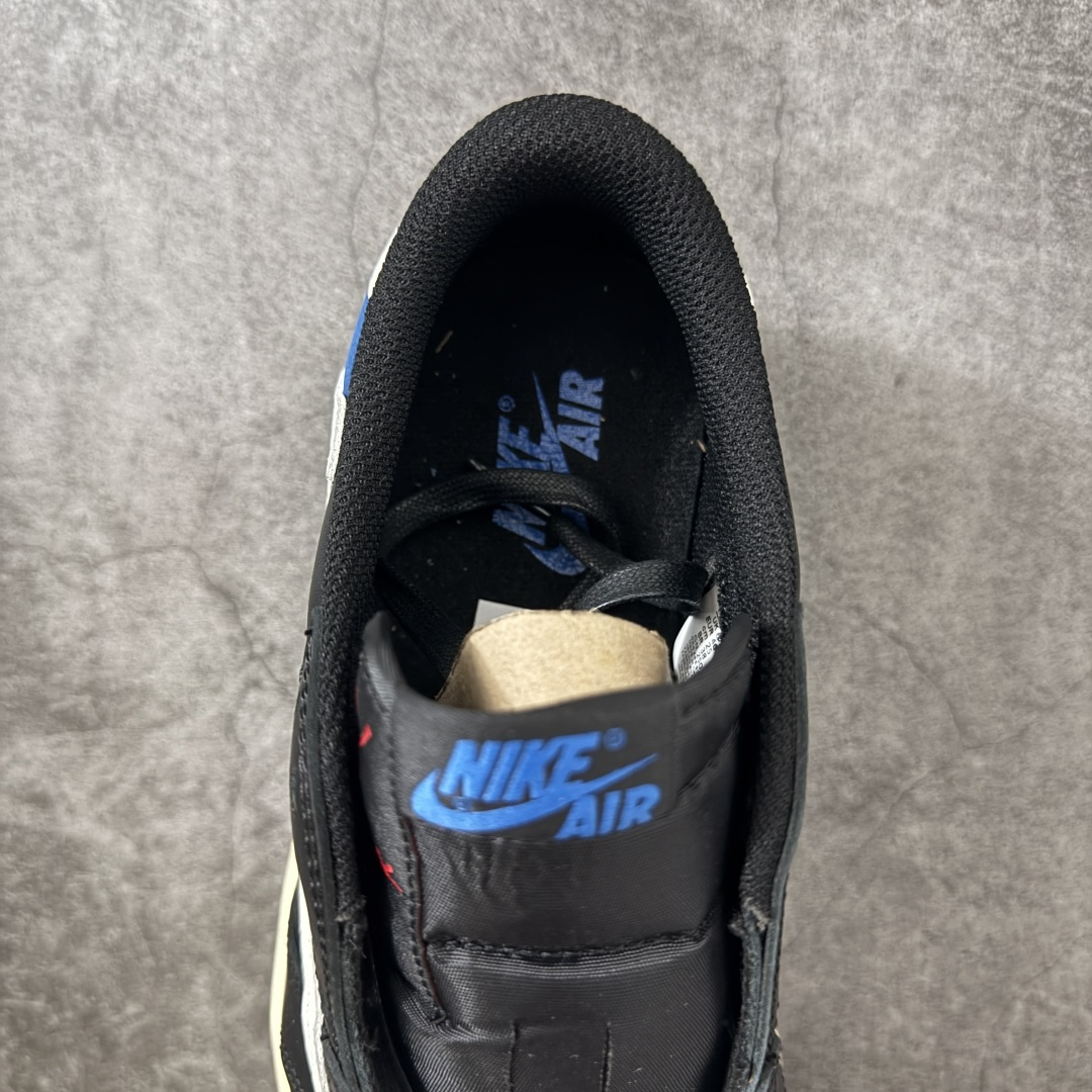 图片[8]-【纯原KZ版】Travis Scott x Air Jordan AJ1 Low OG SP TS联名倒钩低帮 黑蓝倒钩定制款 DM7866-118 知名大厂出品 纯原高版本 产品品控稳定性领先行业 各方面均可对飙市面通货版 SZ原厂全套原楦原纸板冲刀磨具开发 原厂皮料加持 原厂港宝加持定型后跟R度完美 同源原厂电绣 鬼脸飞翼针数密度立体效果一致 百分百一致原鞋 原厂拉帮工艺 针距密度一致 后跟弧度收口自然不对折 极致一眼正品既视感 进口玻璃冲刀皮料裁剪零毛边 全鞋电脑针车工艺 品控清洁度最高QC检验标准 免检产品 原厂订购鞋盒、鞋标、防尘纸、鞋撑、鞋带 追求极致的原厂味道！ 尺码：36-47.5-选品中心