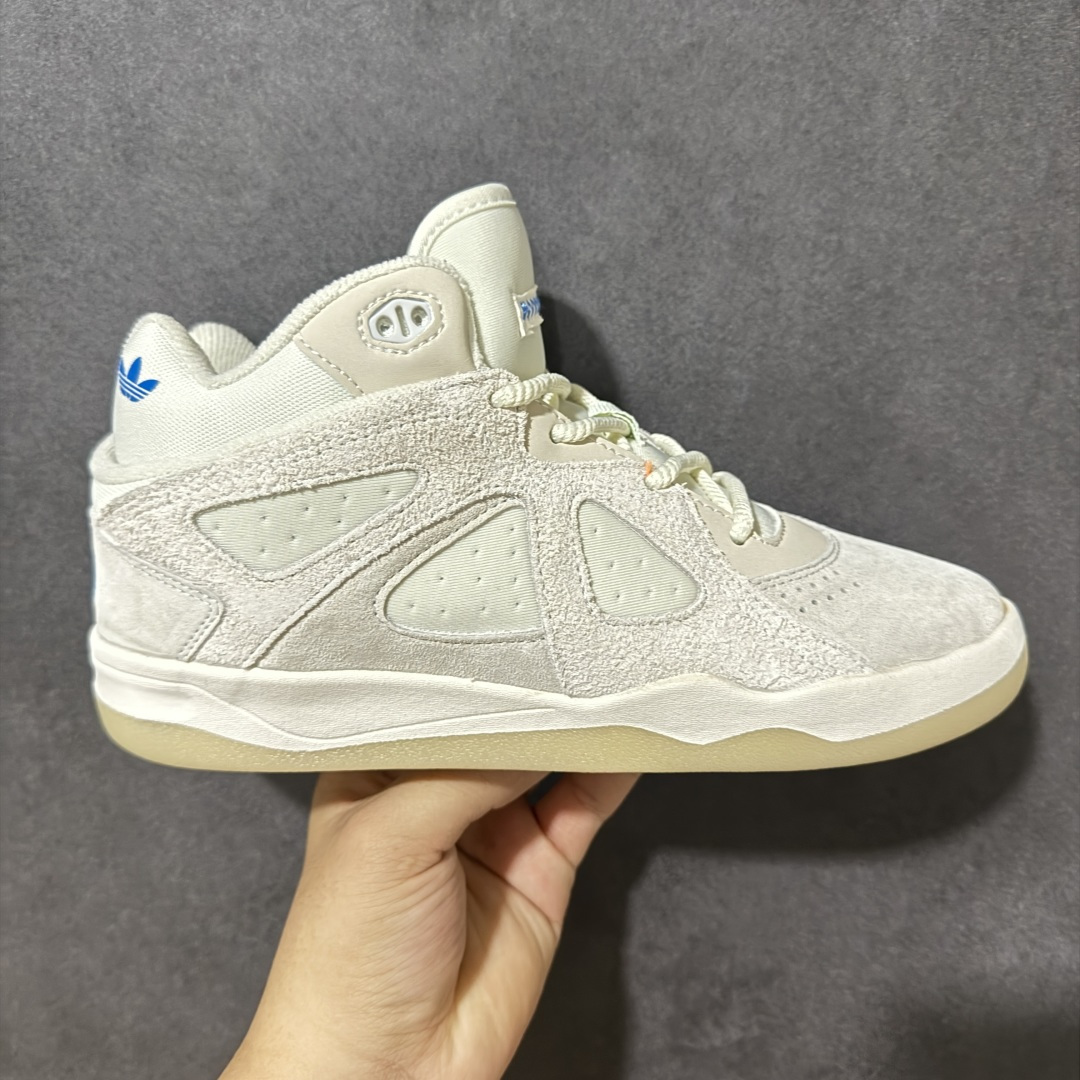 【公司级】Adidas × Bad Bunny Badbo 1.0 经典百搭 中帮 篮球鞋 Bad Bunny联名款篮球鞋，中帮设计兼顾运动与日常，米色皮质鞋面搭配复古造型，适合搭配宽松服饰出街或休闲运动场合。 货号：KJ1468 尺码：36-46（半）-选品中心