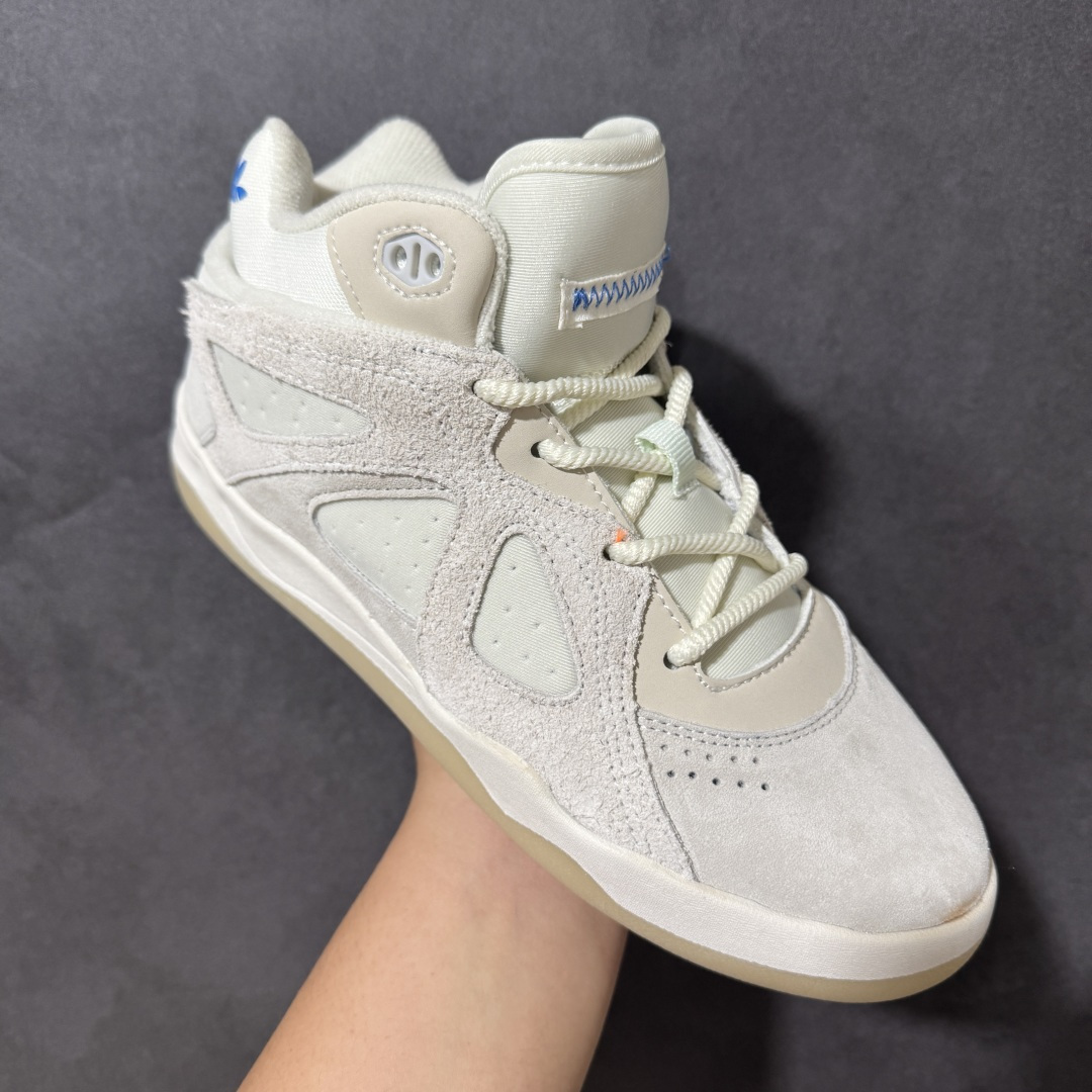 图片[3]-【公司级】Adidas × Bad Bunny Badbo 1.0 经典百搭 中帮 篮球鞋 Bad Bunny联名款篮球鞋，中帮设计兼顾运动与日常，米色皮质鞋面搭配复古造型，适合搭配宽松服饰出街或休闲运动场合。 货号：KJ1468 尺码：36-46（半）-选品中心