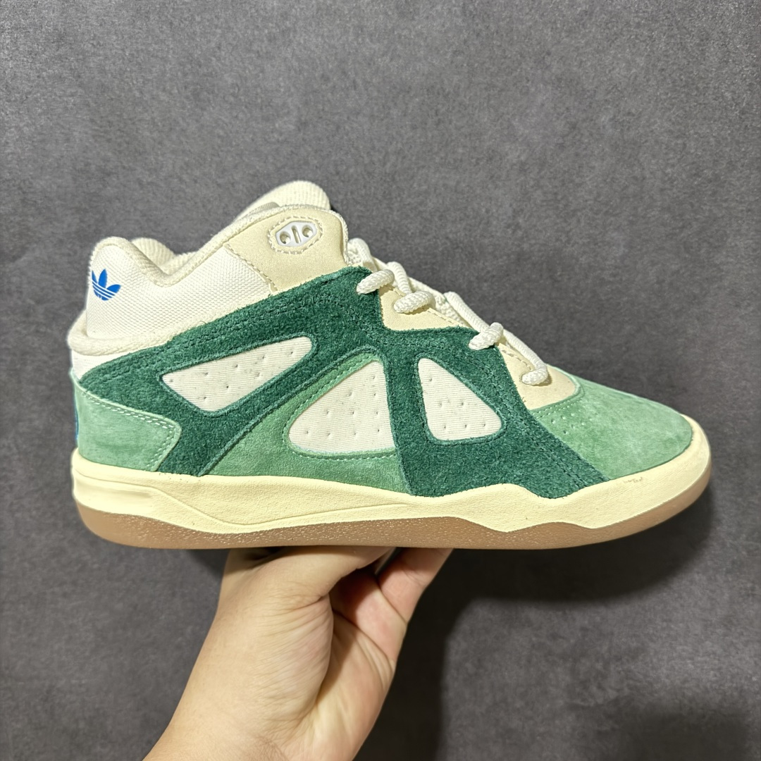 【公司级】Adidas × Bad Bunny Badbo 1.0 经典百搭 中帮 篮球鞋 Bad Bunny联名款篮球鞋，中帮设计兼顾运动与日常，米色皮质鞋面搭配复古造型，适合搭配宽松服饰出街或休闲运动场合。 货号：JS1470 尺码：36-46（半）-选品中心