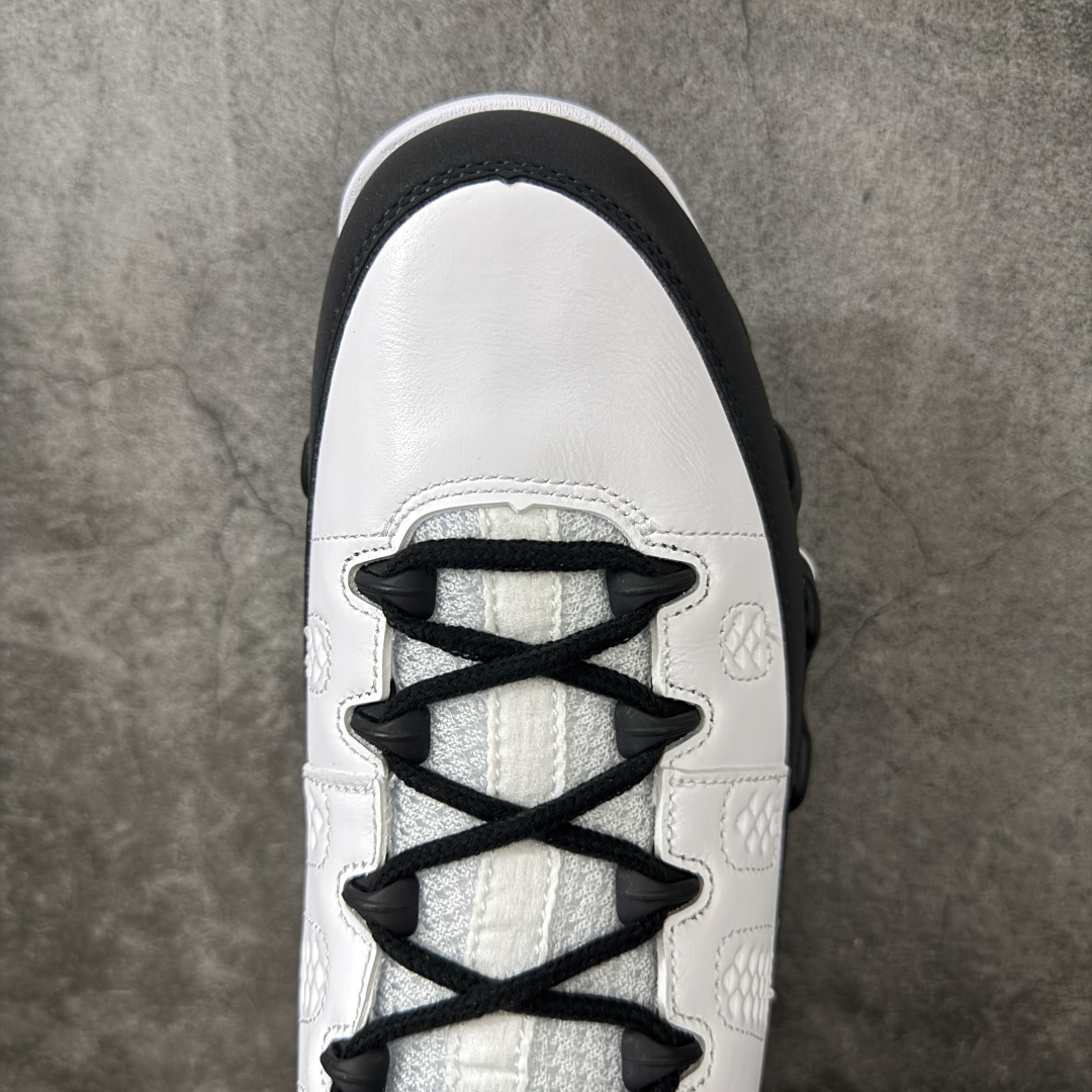 图片[5]-【GX纯原】Air Jordan AJ9 Retro OG 白黑 IX6179-100 高端零售特供批次 产品品控稳定性领先行业 各方面均可对飙L版 良心定价不杀猪 SZ原厂全套原楦原纸板冲刀磨具开发 原厂皮料加持 原厂港宝加持定型后跟R度完美 同源原厂电绣 飞翼针数密度立体效果一致 百分百一致原鞋 原厂拉帮工艺 针距密度一致 后跟弧度收口自然不对折 极致一眼正品既视感 进口玻璃冲刀皮料裁剪零毛边 全鞋电脑针车工艺 品控清洁度最高QC检验标准 免检产品 原厂订购鞋盒、鞋标、防尘纸、鞋撑、鞋带 追求极致的原厂味道 尺码：40 40.5 41 42 42.5 43 44 44.5 45 46 47.5-选品中心