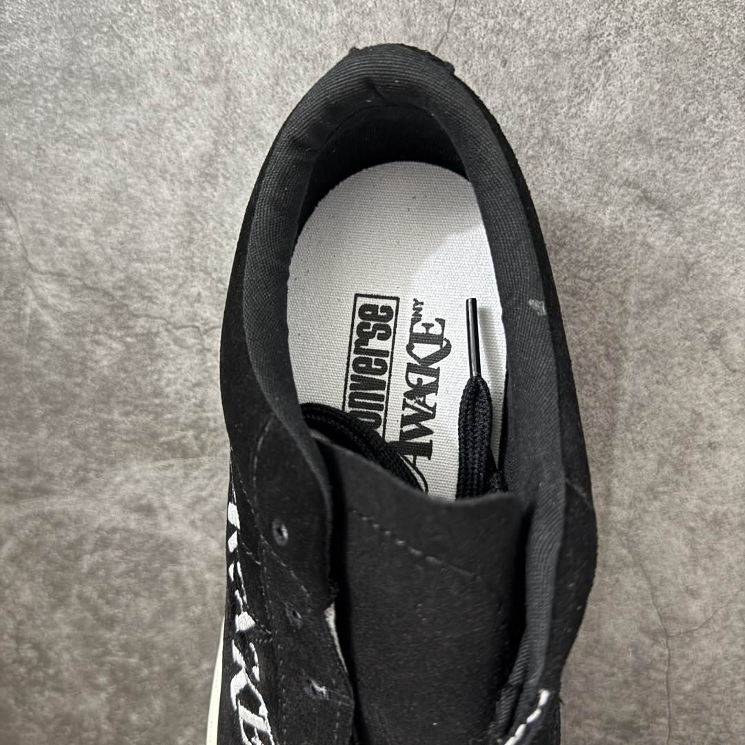 图片[8]-【公司级】Awake NY x Converse One Star Pro 匡威首度联手街头品牌 Awake NY，将纽约精神与朋克灵感融入到 One Star Pro中——这是近年来与纽约街头文化圈链接的经典之作。延续One Star坚持自我的精神，此次带来充满个性的三款不同配色的翻毛皮One Star Pro，搭配刺绣点缀的Awake NY标志性logo，加载经典One Star的设计细节与滑板鞋性能。 货号：A07143C 黑白 尺码：35 36 36.5 37 37.5 38 39 39.5 40 41 41.5 42 42.5 43 44-选品中心