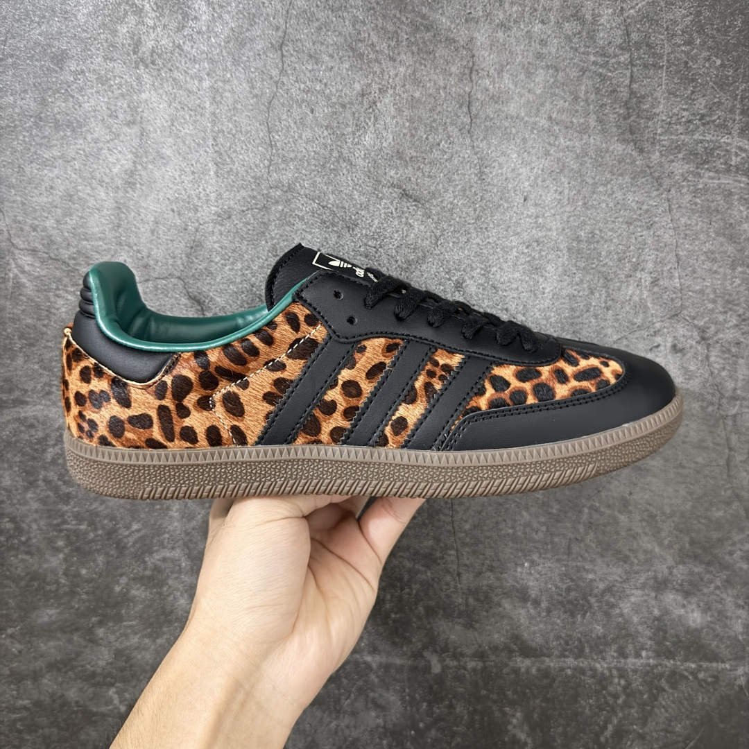 【纯原真马毛】adidas originals SAMBA OG “Leopard Print”舒适百搭薄底 耐磨 低帮 板鞋 男女同款 棕黑豹纹 低帮舒适百搭德训休闲鞋 纯原品质 市面第一梯队德训大厂出品 全新高端零售平台专供品质 全鞋身采用头层皮 真马毛材质 私模大底 非市面公底 区别市场通货 货号：JI2735 尺码：36 36.5 37 38 38.5 39 40 40.5 41 42 42.5 43 44 44.5 45-选品中心