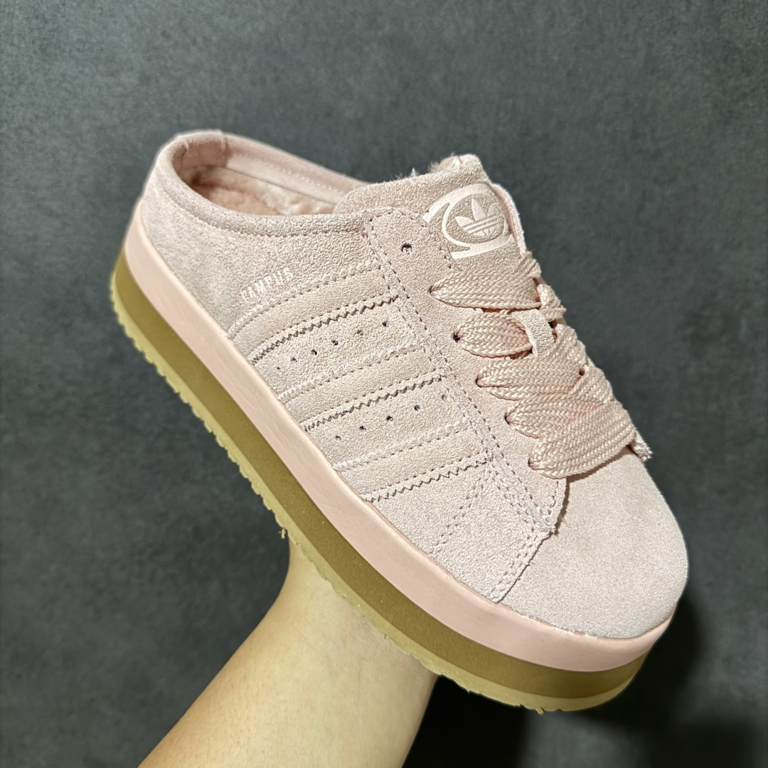 Adidas CAMPUS 00s WTR LO W 阿迪系列面包风经典复古低帮百搭休闲半拖 货号：JR3238加绒 尺