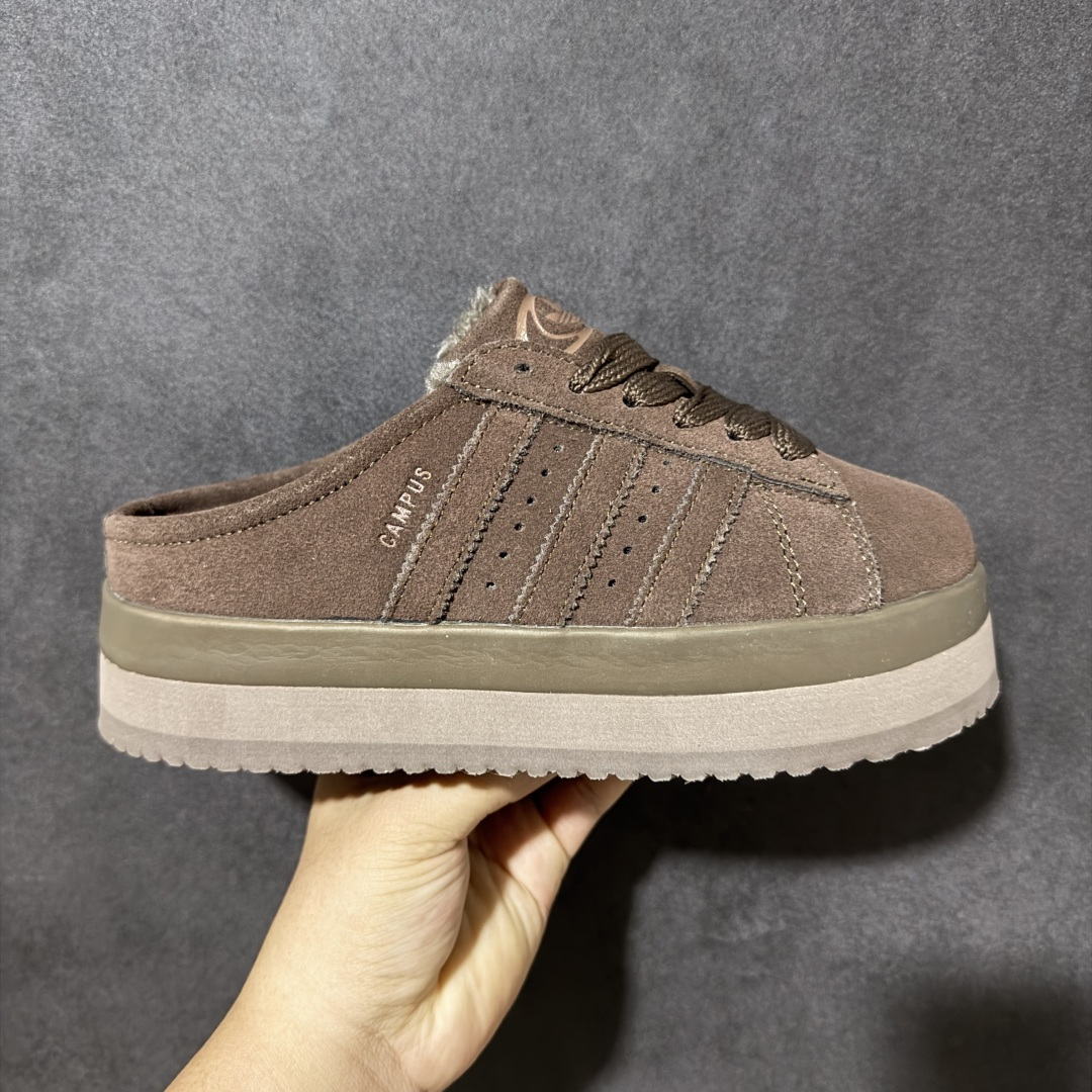 Adidas CAMPUS 00s WTR LO W 阿迪系列面包风经典复古低帮百搭休闲半拖 货号：JR3731 尺码：