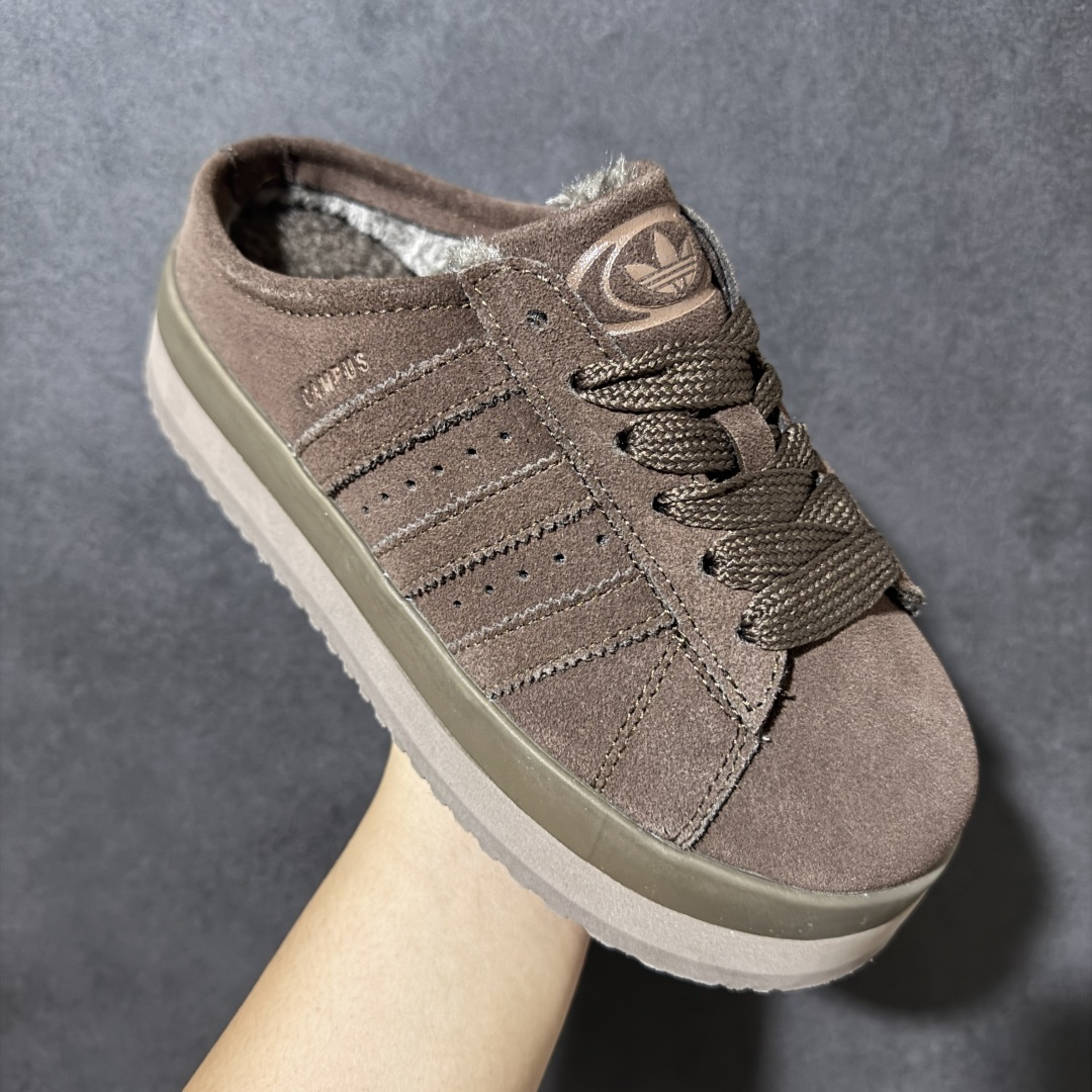 Adidas CAMPUS 00s WTR LO W 阿迪系列面包风经典复古低帮百搭休闲半拖 货号：JR3731 尺码：
