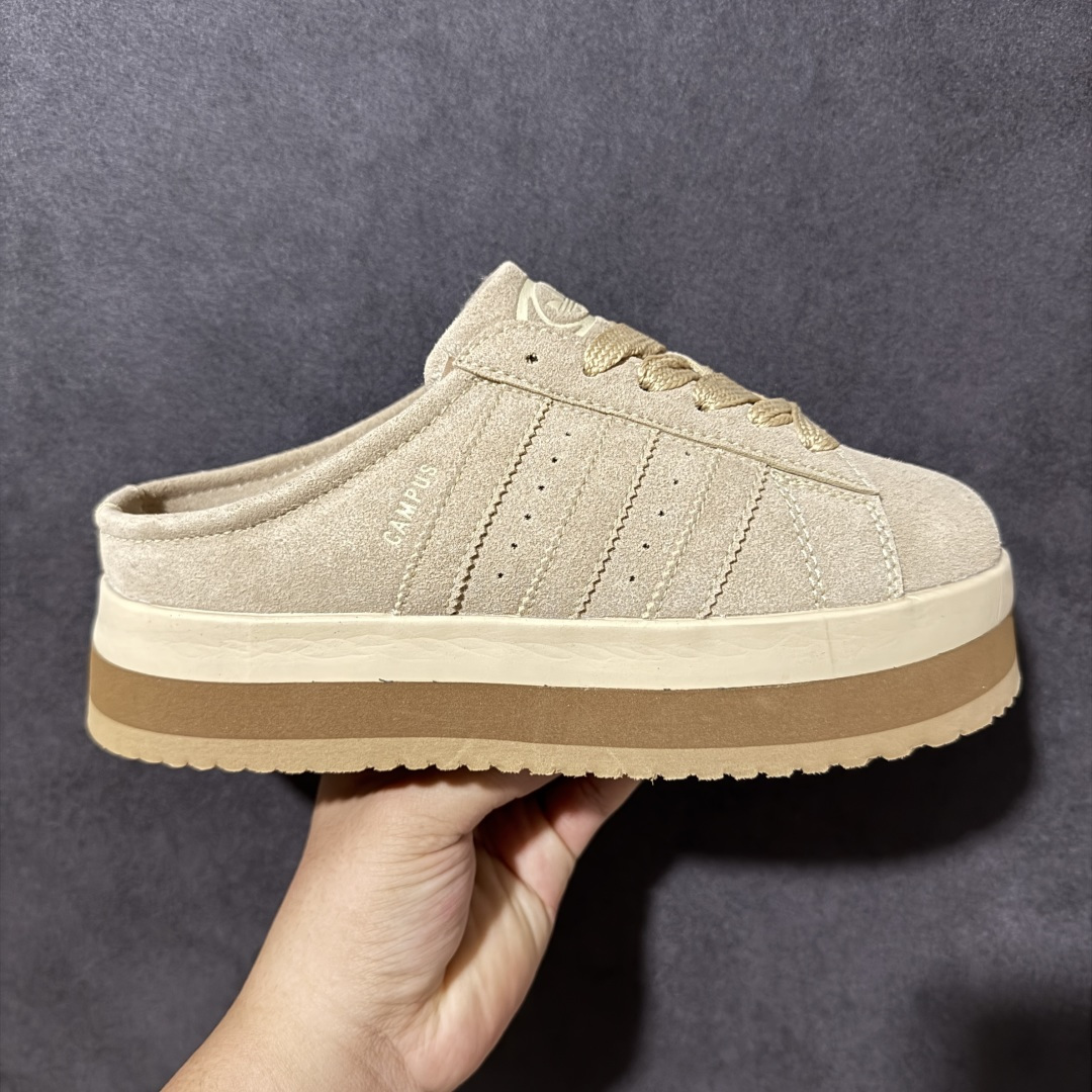 Adidas CAMPUS 00s WTR LO W 阿迪系列面包风经典复古低帮百搭休闲半拖 货号：JR3732 尺码：
