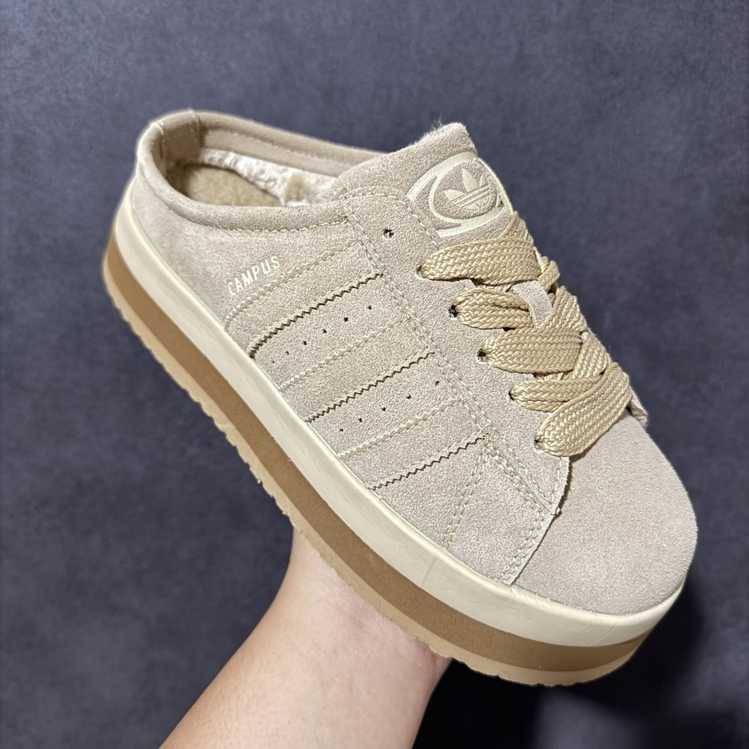 Adidas CAMPUS 00s WTR LO W 阿迪系列面包风经典复古低帮百搭休闲半拖 货号：JR3732 尺码：