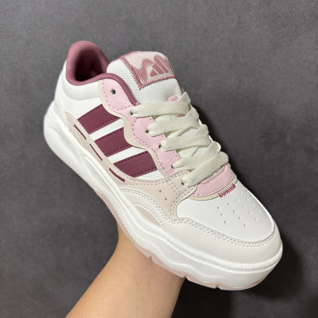 阿迪达斯 adidas LITE SHUFFLE 复合材质 舒适贴合系带 板鞋 货号：KH9028 Size：36-45