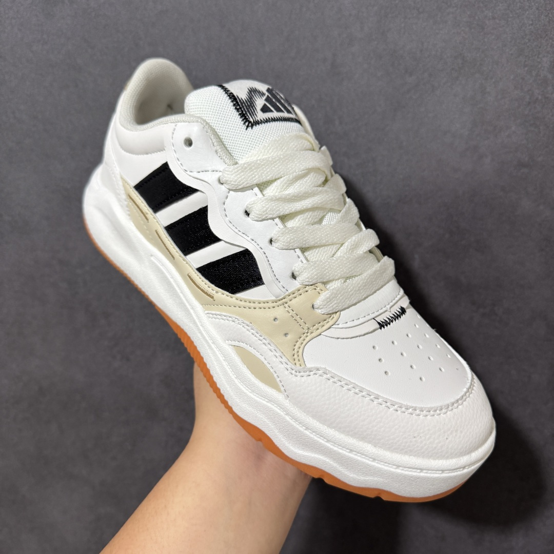 阿迪达斯 adidas LITE SHUFFLE 复合材质 舒适贴合系带 板鞋 货号：KI1858 Size：36-45