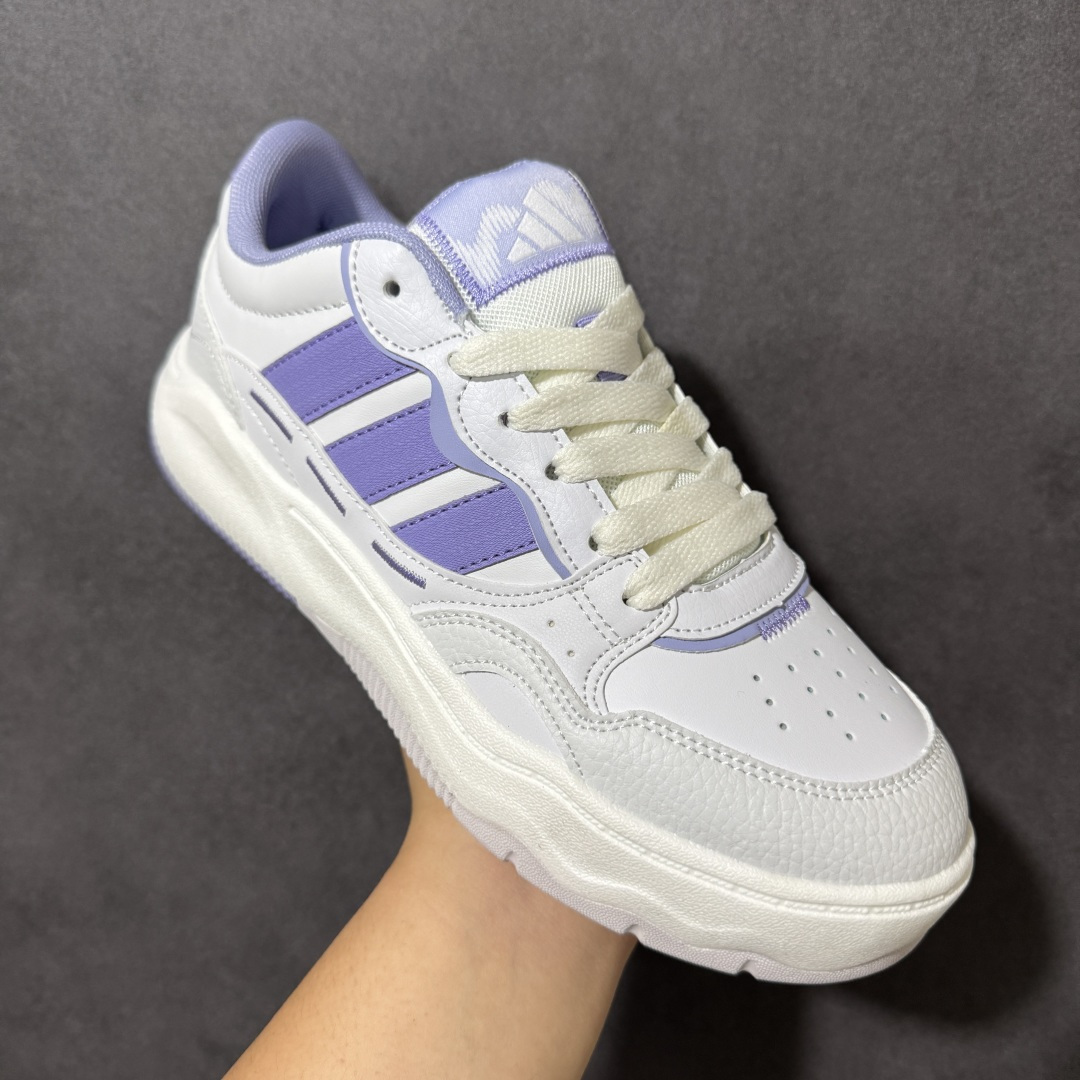 阿迪达斯 adidas LITE SHUFFLE 复合材质 舒适贴合系带 板鞋 货号：KH9026 Size：36-45