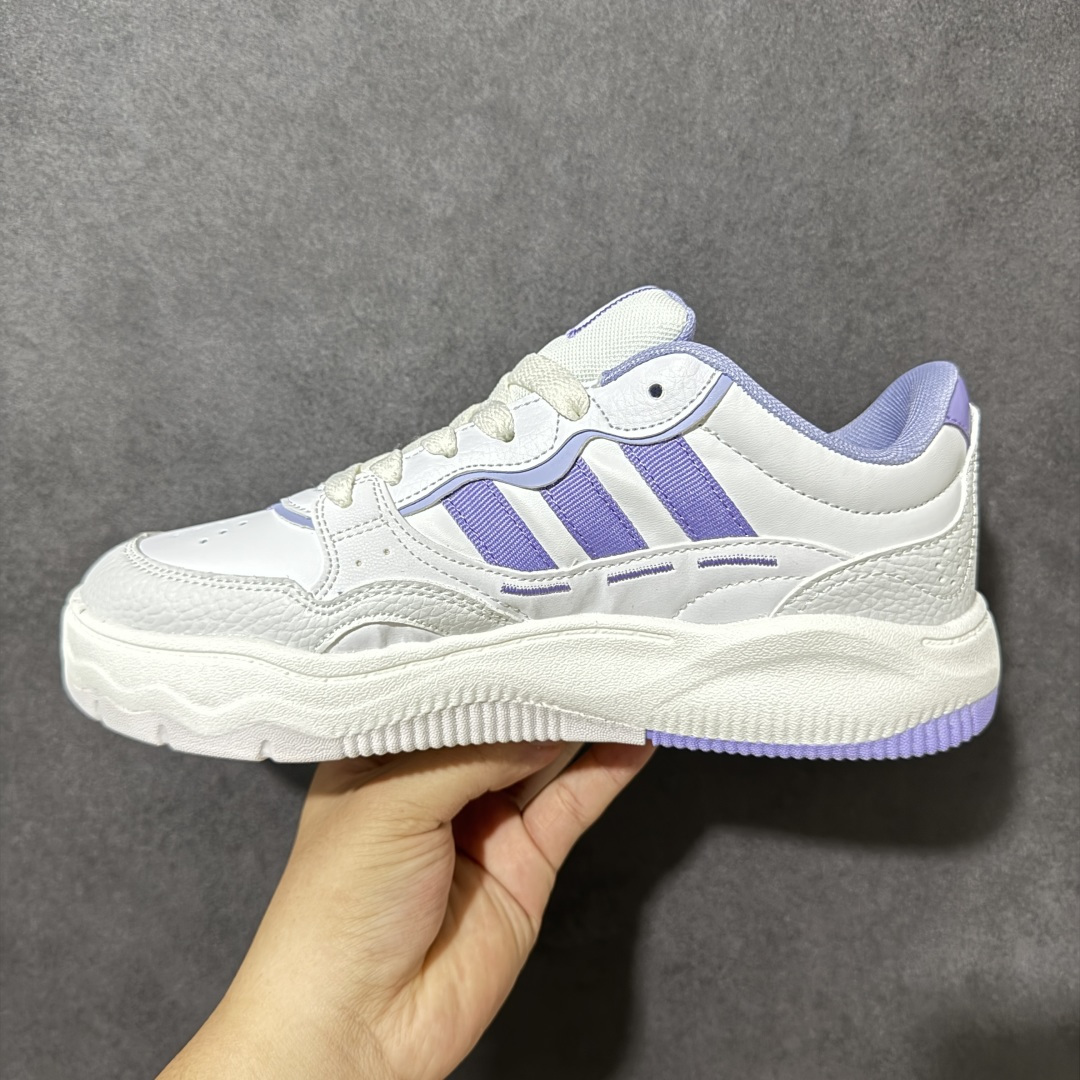 阿迪达斯 adidas LITE SHUFFLE 复合材质 舒适贴合系带 板鞋 货号：KH9026 Size：36-45