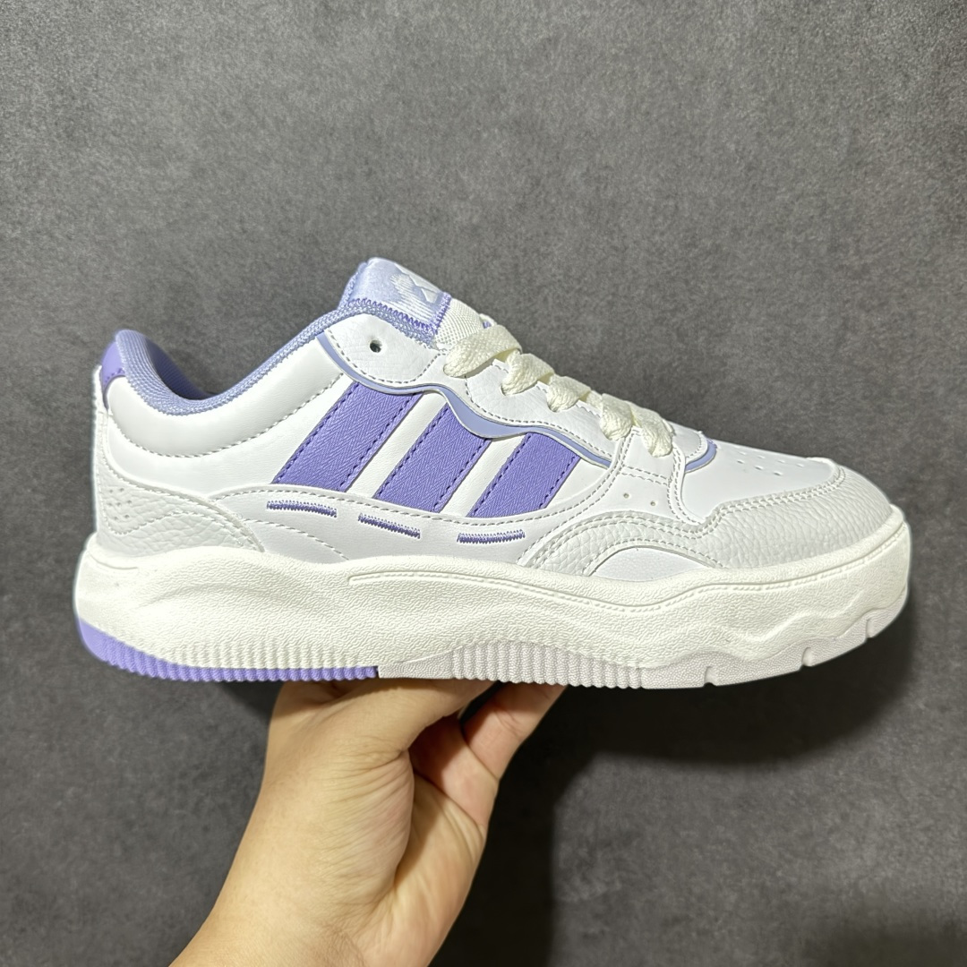 阿迪达斯 adidas LITE SHUFFLE 复合材质 舒适贴合系带 板鞋 货号：KH9026 Size：36-45