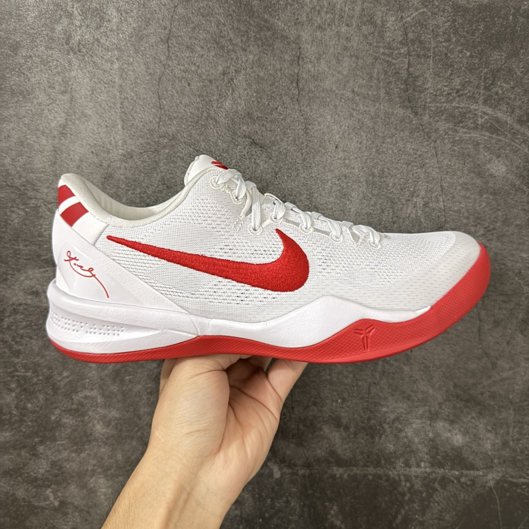 NK Zoom Kobe Ⅷ System 科比8代复刻实战运动低帮文化篮球鞋 白红HM6469-101 完美复刻公司货