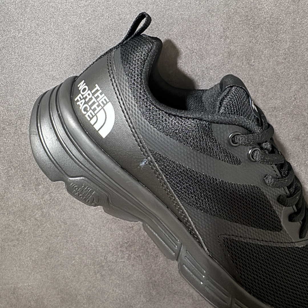 北面3代 THE NORTH FACE LAY STRIDE 体考舒适柔软涤纶合成革 低帮 休闲 跑步鞋 男女同款 黑色