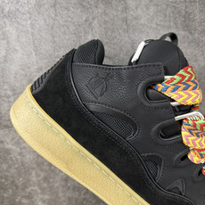Lanvin Leather Curb Sneakers 浪凡面包鞋 现货 原版1:1开模重工艺制作 面料采用进口牛磨砂 Lanvin Leather Curb Sneakers 浪凡面包鞋 现货 原版1:1开模重工艺制作 面料采用进口牛磨砂