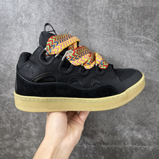 Lanvin Leather Curb Sneakers 浪凡面包鞋 现货 原版1:1开模重工艺制作 面料采用进口牛磨砂 Lanvin Leather Curb Sneakers 浪凡面包鞋 现货 原版1:1开模重工艺制作 面料采用进口牛磨砂