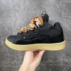 Lanvin Leather Curb Sneakers 浪凡面包鞋 现货 原版1:1开模重工艺制作 面料采用进口牛磨砂 Lanvin Leather Curb Sneakers 浪凡面包鞋 现货 原版1:1开模重工艺制作 面料采用进口牛磨砂