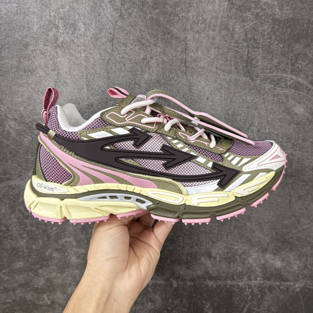 OFF-WHITE OW运动鞋 春夏走秀款球鞋 所有配件均通过定做出产正品裁片 原版比例大箭头定制网眼布双拼牛皮进口机器