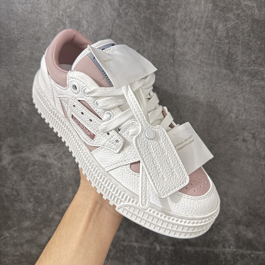 OFF-WHITE 3.0 Off Court 小牛皮 圆头系带 低帮休闲休闲鞋 标签的独特风格上脚就是焦点 外观很有设
