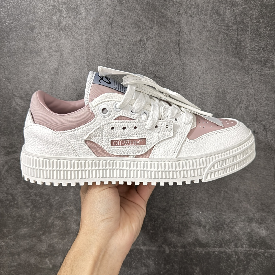 OFF-WHITE 3.0 Off Court 小牛皮 圆头系带 低帮休闲休闲鞋 标签的独特风格上脚就是焦点 外观很有设