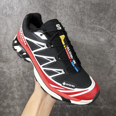 OG版 SALOMON萨洛蒙 XT-6 GTX黑红 舒适百搭 户外越野耐磨包裹性支撑 男女同款低帮跑步鞋 真防水版 OG版 SALOMON萨洛蒙 XT-6 GTX黑红 舒适百搭 户外越野耐磨包裹性支撑 男女同款低帮跑步鞋 真防水版