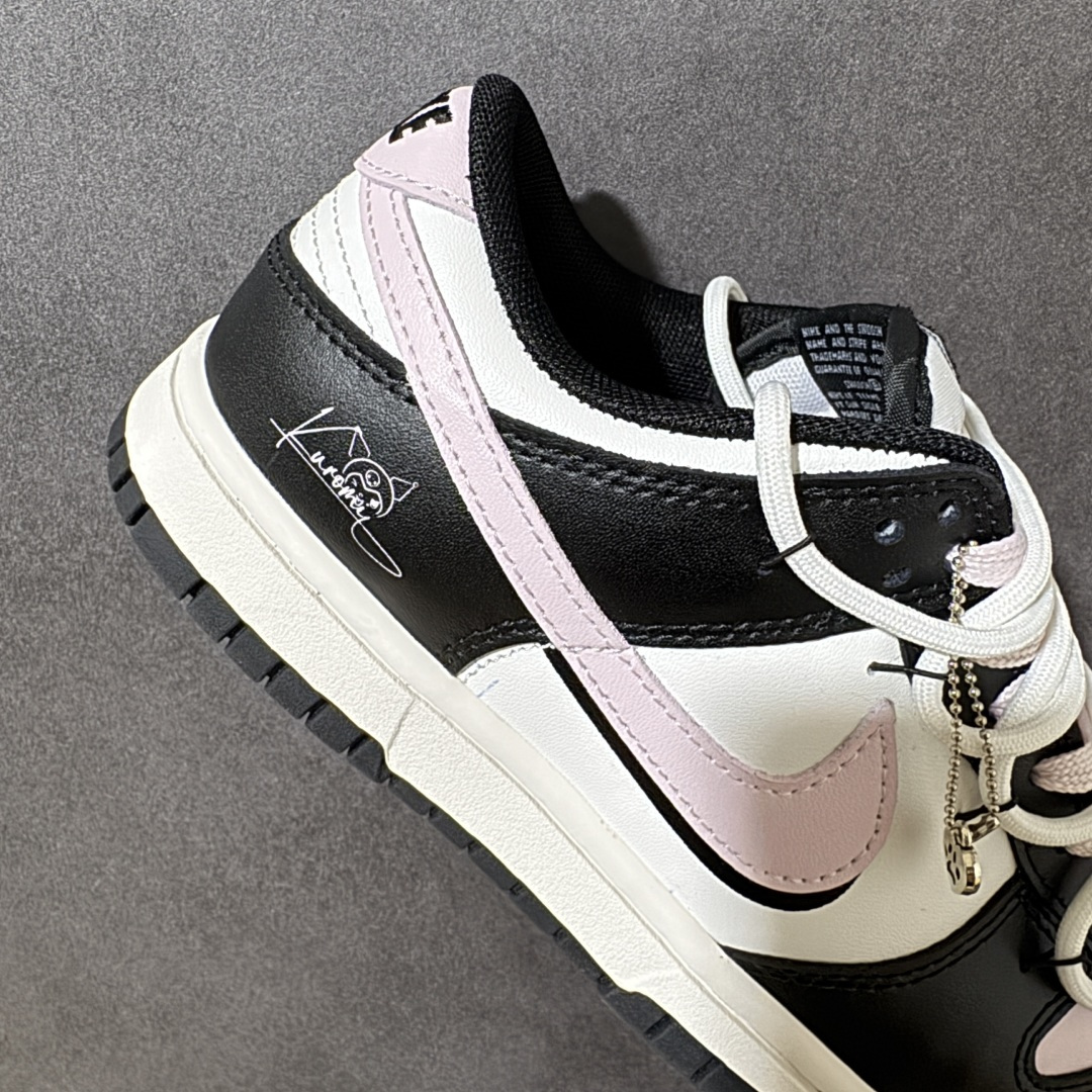 Nike SB Dunk Low 黑粉绑带 低帮休闲板鞋 CW1590-100 定制鞋盒 超高清洁度 皮料切割干净无任何