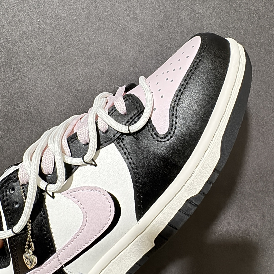 Nike SB Dunk Low 黑粉绑带 低帮休闲板鞋 CW1590-100 定制鞋盒 超高清洁度 皮料切割干净无任何