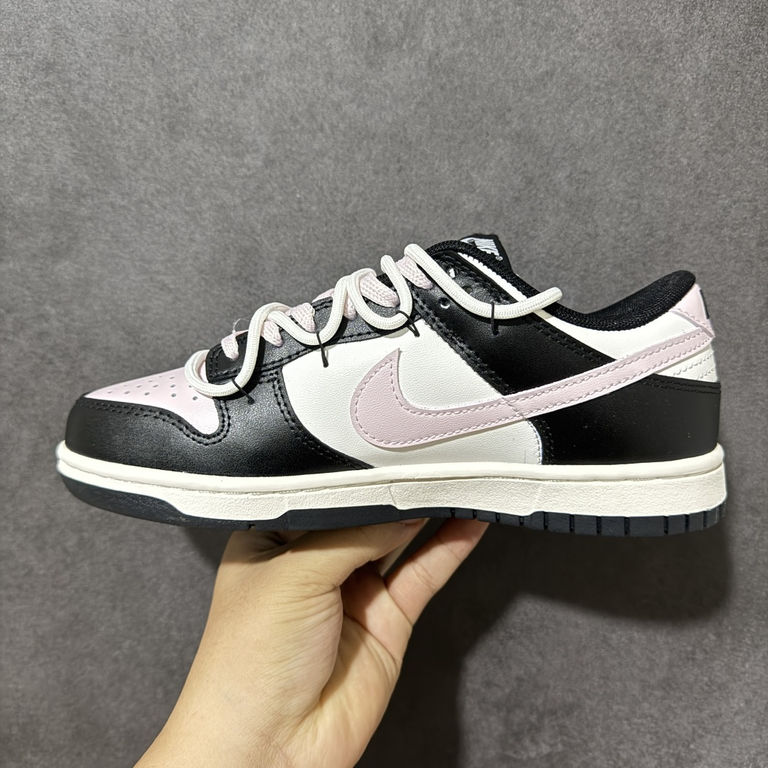 Nike SB Dunk Low 黑粉绑带 低帮休闲板鞋 CW1590-100 定制鞋盒 超高清洁度 皮料切割干净无任何