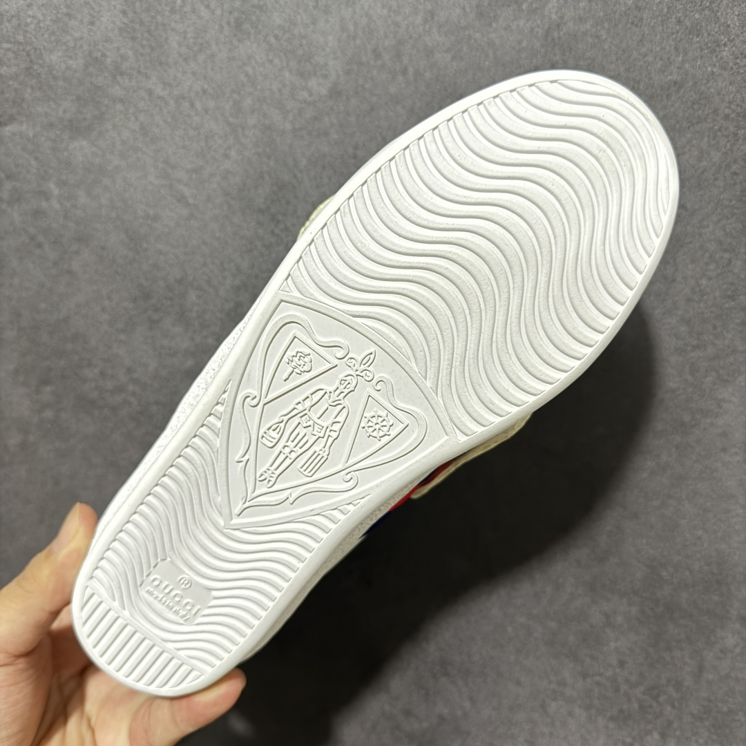 GUCCI古驰 Blind For Love 魔术贴情侣 拼色刺绣系列低帮潮流百搭休闲板鞋“米白深蓝红字母 货号：G34