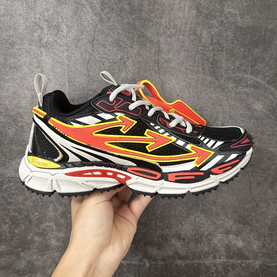 OFF-WHITE OW运动鞋 春夏走秀款球鞋 所有配件均通过定做出产正品裁片 原版比例大箭头定制网眼布双拼牛皮进口机器