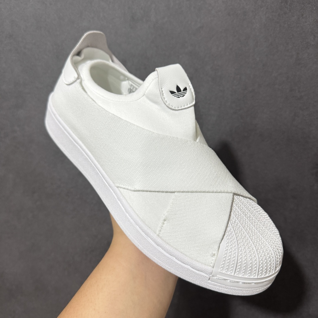 阿迪达斯十字交叉绑带Adidas SUPERSTAR SLIP ON W S 贝壳头 十字交叉绑带 白山联名款绑带板鞋 阿迪达斯十字交叉绑带Adidas SUPERSTAR SLIP ON W S 贝壳头 十字交叉绑带 白山联名款绑带板鞋