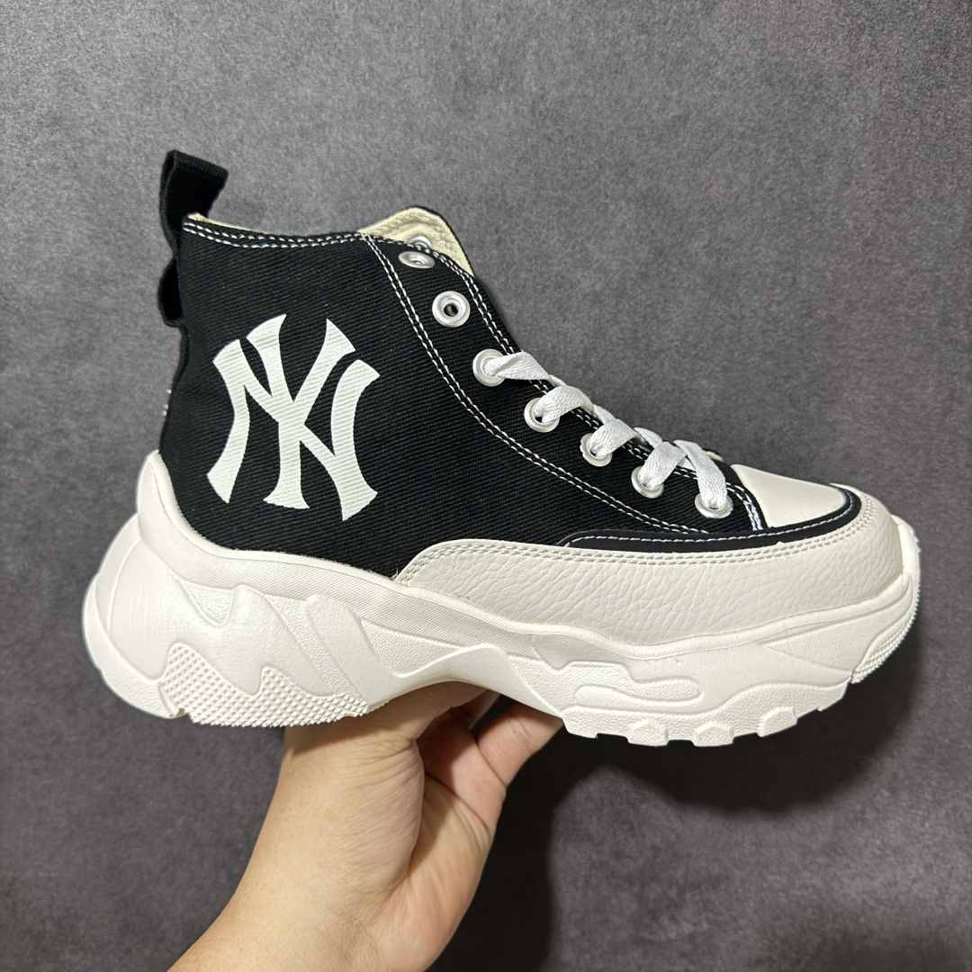 MLB Chunky High 厚底 潮流百搭 耐磨增高 高帮帆布鞋 货号:3ASHUL12N 尺码:35.5 36 3