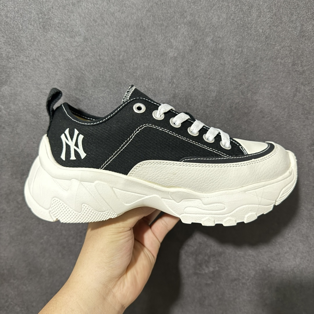 MLB Chunky High 厚底 潮流百搭 耐磨增高 低帮帆布鞋 货号:3ASHUL122N 尺码:35.5 36 