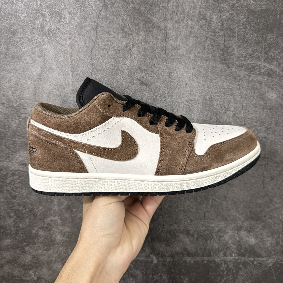 Air Jordan Low AJ1 乔1白棕翻毛色 低帮文化休闲运动板鞋 -200 市面中低帮最具代表性版本没有之一 