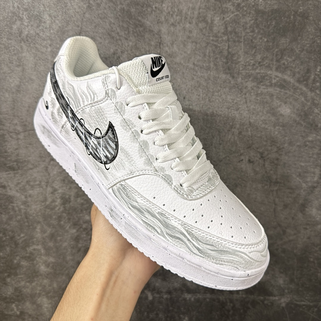 NIKE COURT VISION LO ‘DIY’定制 低帮百搭 透气休闲运动板鞋 兼顾舒适脚感和出众风范 演绎匠心之