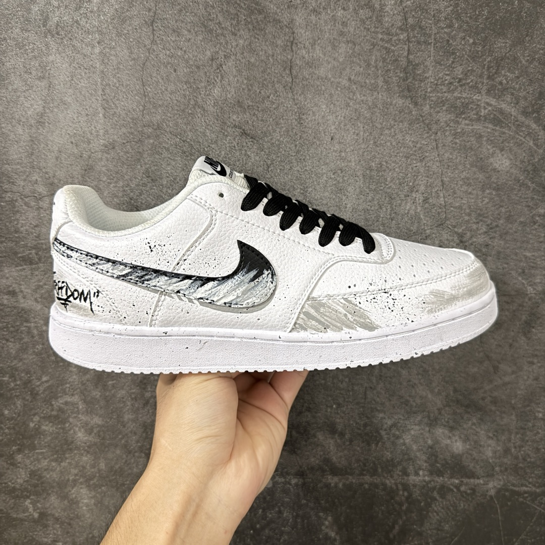 NIKE COURT VISION LO ‘DIY’定制 低帮百搭 透气休闲运动板鞋 兼顾舒适脚感和出众风范 演绎匠心之