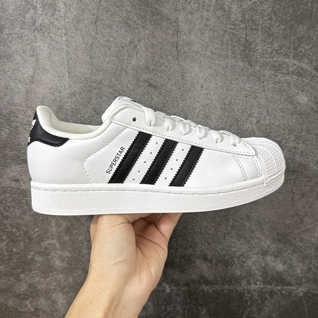 头层原厂皮 adidas originals Superstar 2 贝壳头 简约经典 舒适时尚 复古板鞋 男女同款 白