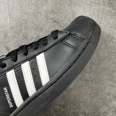 头层原厂皮 adidas originals Superstar 2 贝壳头 简约经典 舒适时尚 复古板鞋 男女同款 黑 头层原厂皮 adidas originals Superstar 2 贝壳头 简约经典 舒适时尚 复古板鞋 男女同款 黑